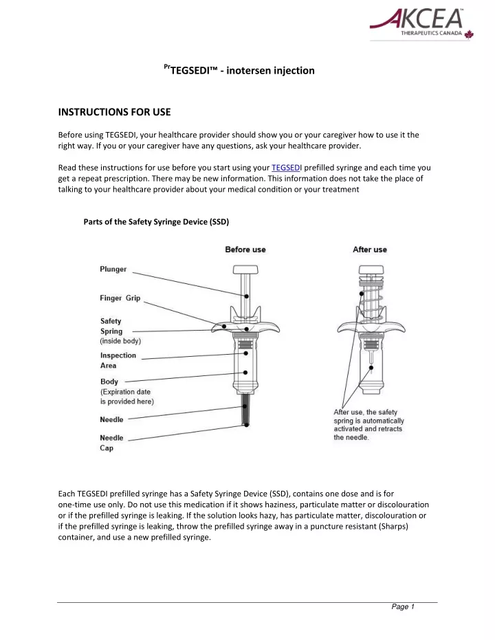 pr tegsedi inotersen injection