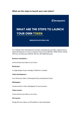 what are the steps to launch your own token