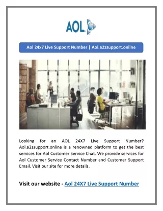 Aol 24x7 Live Support Number | Aol.a2zsupport.online