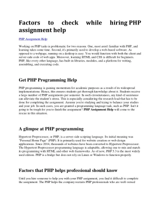 Secure better marks with PHP programming help