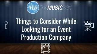 things to consider while looking for an event