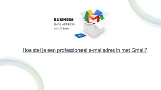 Hoe stel je een professioneel e-mailadres in met Gmail