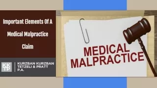 Important Elements Of A Medical Malpractice Claim