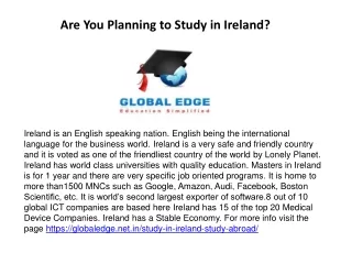 Are You Planning to Study in Ireland