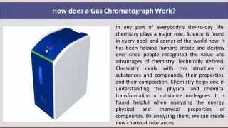 how does a gas chromatograph work