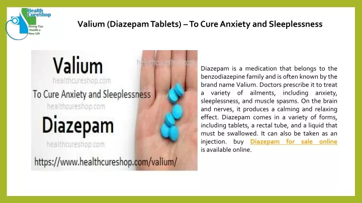 valium diazepam tablets to cure anxiety