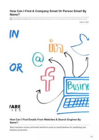 how can i find a company email or person email