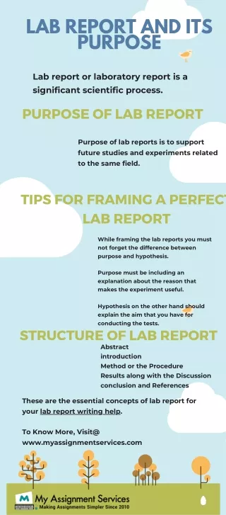 lab report and its purpose