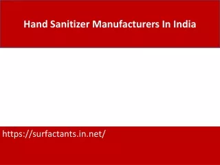 hand sanitizer manufacturers in india