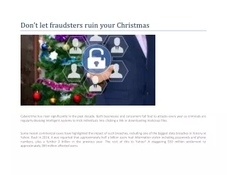 Don’t let fraudsters ruin your Christmas-converted
