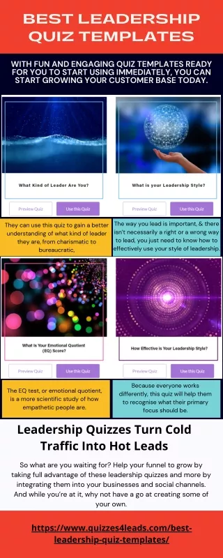 best leadership quiz templates