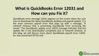 what is quickbooks error 12031 and how can you fix it