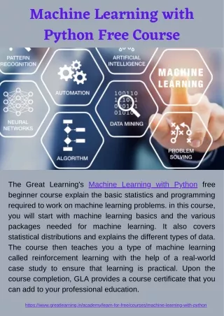 Machine Learning with Python Free Course