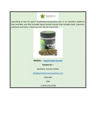 searching to buy k2 spice syntheticincenseonline