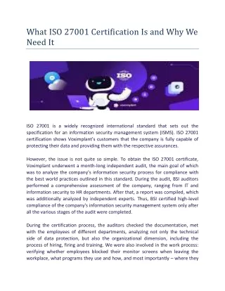What ISO 27001 Certification Is and Why We Need It-converted