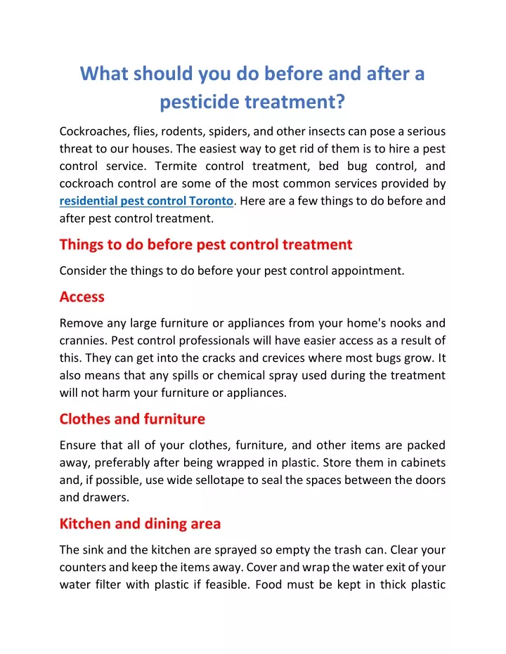 what should you do before and after a pesticide