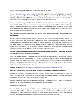 energy harvesting system market worth 701 million