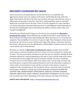 alternative treatments for cancer