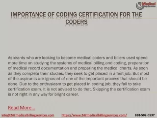 importance of coding certification for the coders