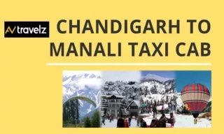 Chandigarh to Manali Taxi Cab