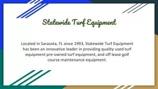 Statewide Turf Equipment - Used Golf Course Mowers