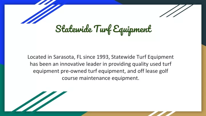 statewide turf equipment