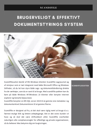 Brugerveligt & Effektivt Dokumentstyrings System