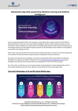 noteworthy app ideas powered by machine learning