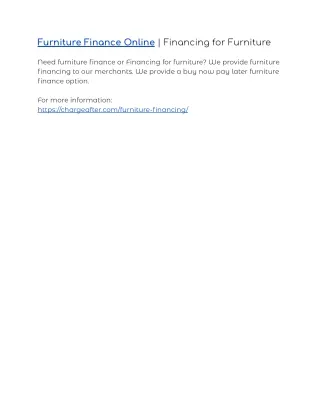 furniture finance online financing for furniture