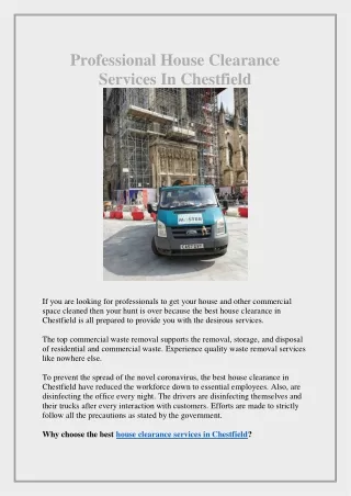 professional house clearance services