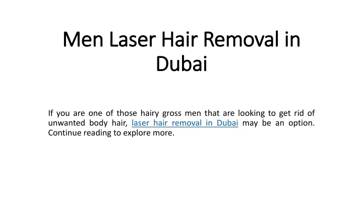 men laser hair removal in dubai