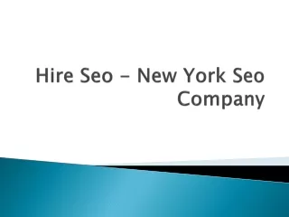 Hire Seo - New York Seo Company