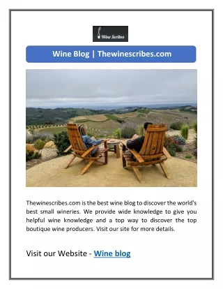 Wine Blog | Thewinescribes.com