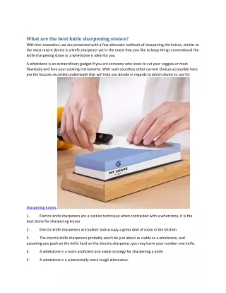 what are the best knife sharpening stones with