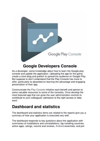 google developers console