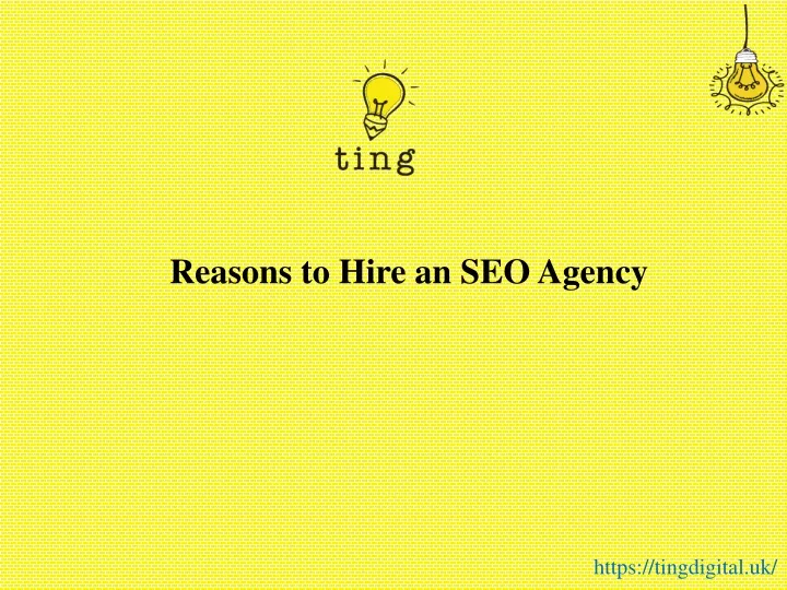 reasons to hire an seo agency