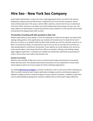 Hire Seo - New York Seo Company