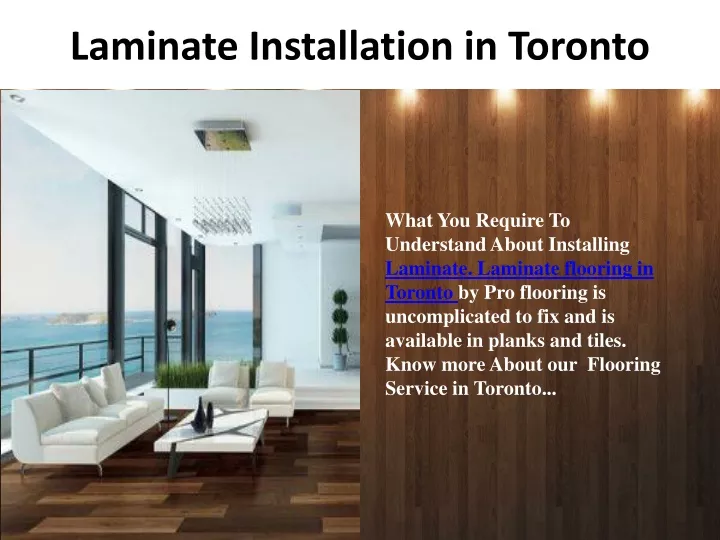 l aminate i nstallation in toronto