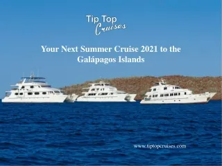 Your Next Summer Cruise 2021 to the Galápagos Islands