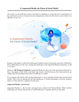 is augmented reality the future of social media