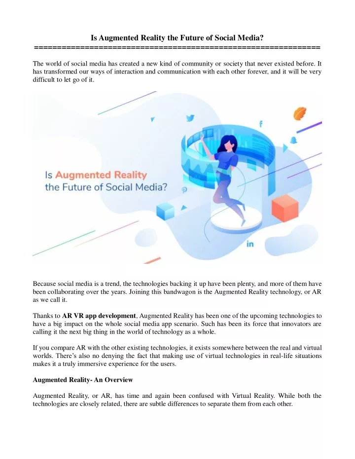 is augmented reality the future of social media