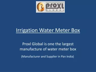 irrigation water meter box