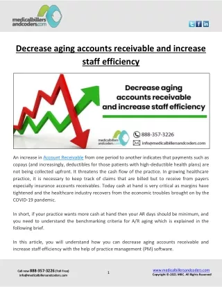 decrease aging accounts receivable and increase