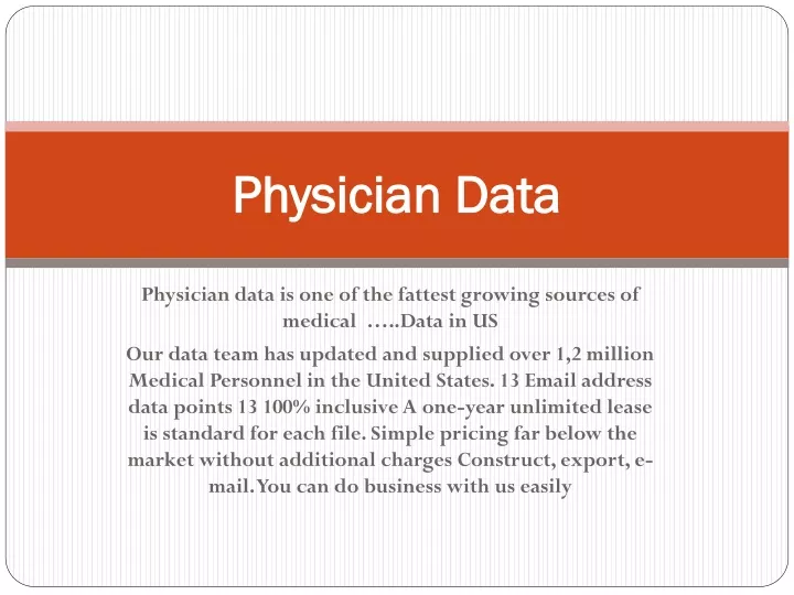 physician data