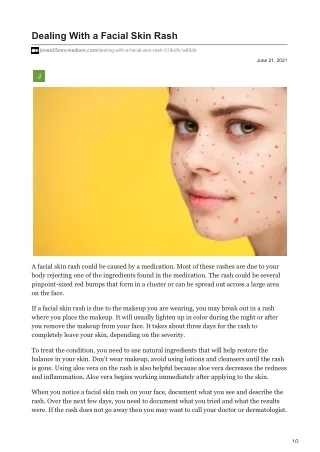 jonas25nov.medium.com-Dealing With a Facial Skin Rash