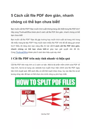 Hướng dẫn cắt file PDF