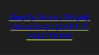 shopify clone shopify clone script