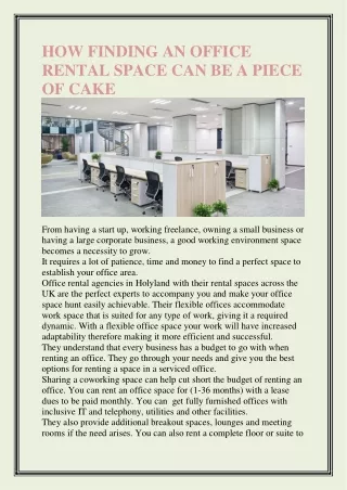 how finding an office rental space can be a piece