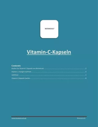 Kaufen Sie Vitamin-C-Kapseln von Biotanicals