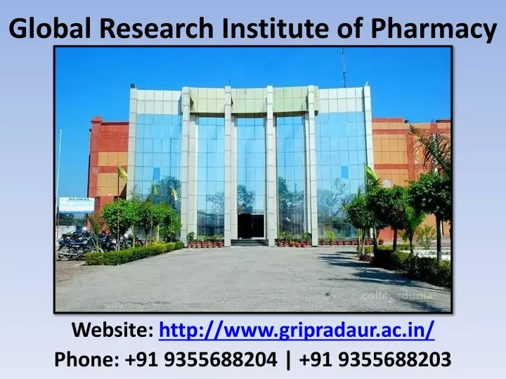 global research institute of pharmacy